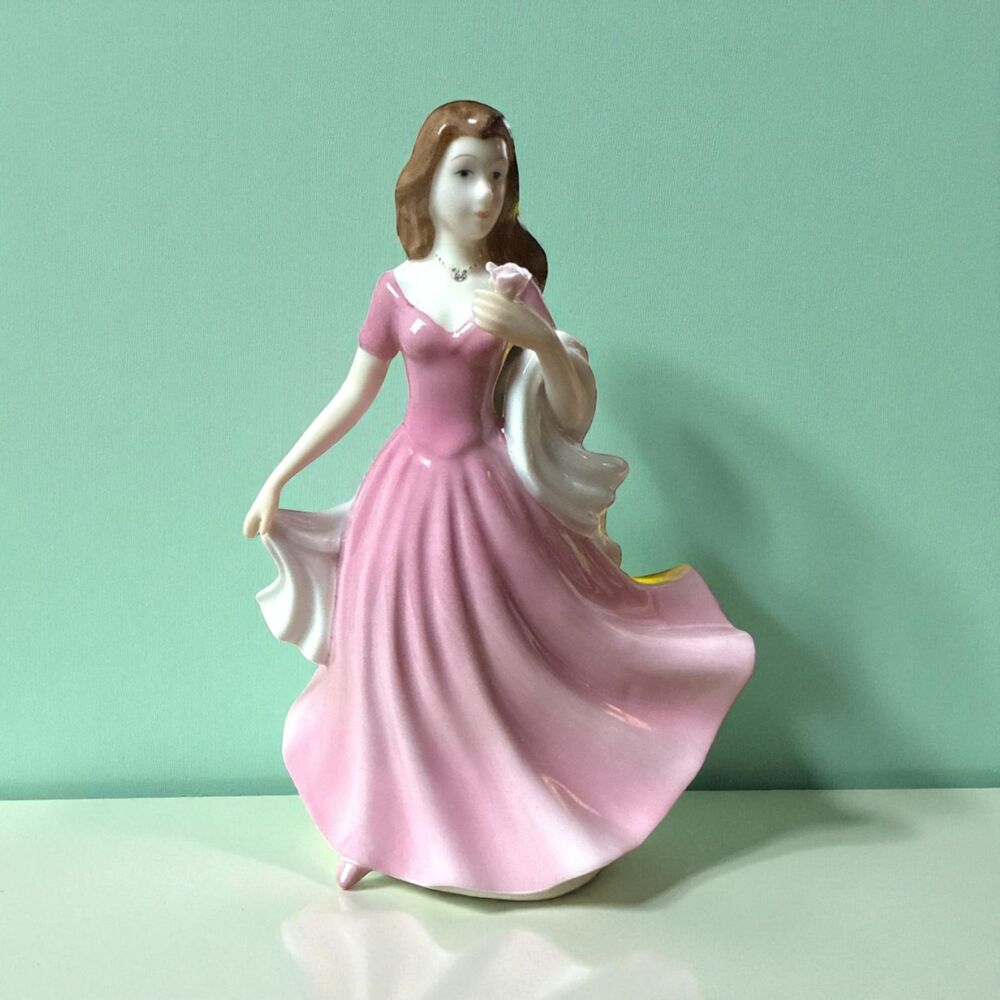 VTG Leonardo Collection Princess Music Box Figurine | Pink Dress Spinning Girl